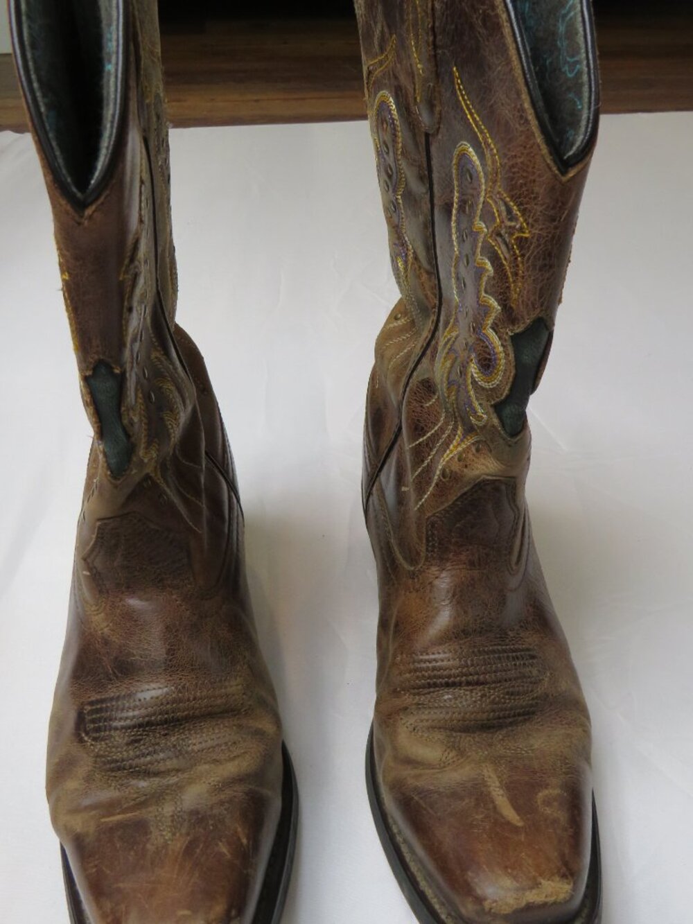 Vintage Women's Laredo Brown Leather Western Cowboy Boots Size 7.5 M - Picture 6 of 15